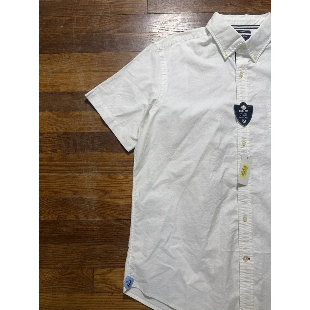 Cremieux Classics Men's Short Sleeve Button-Up Shirt, 100% Cotton, XL